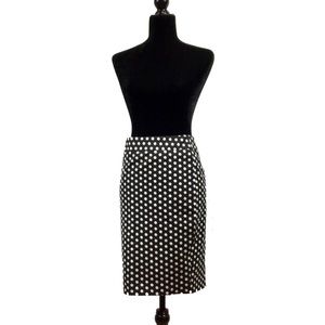 Size 00 Ann Taylor Loft polka dot skirt